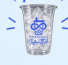 Cup filled with ice